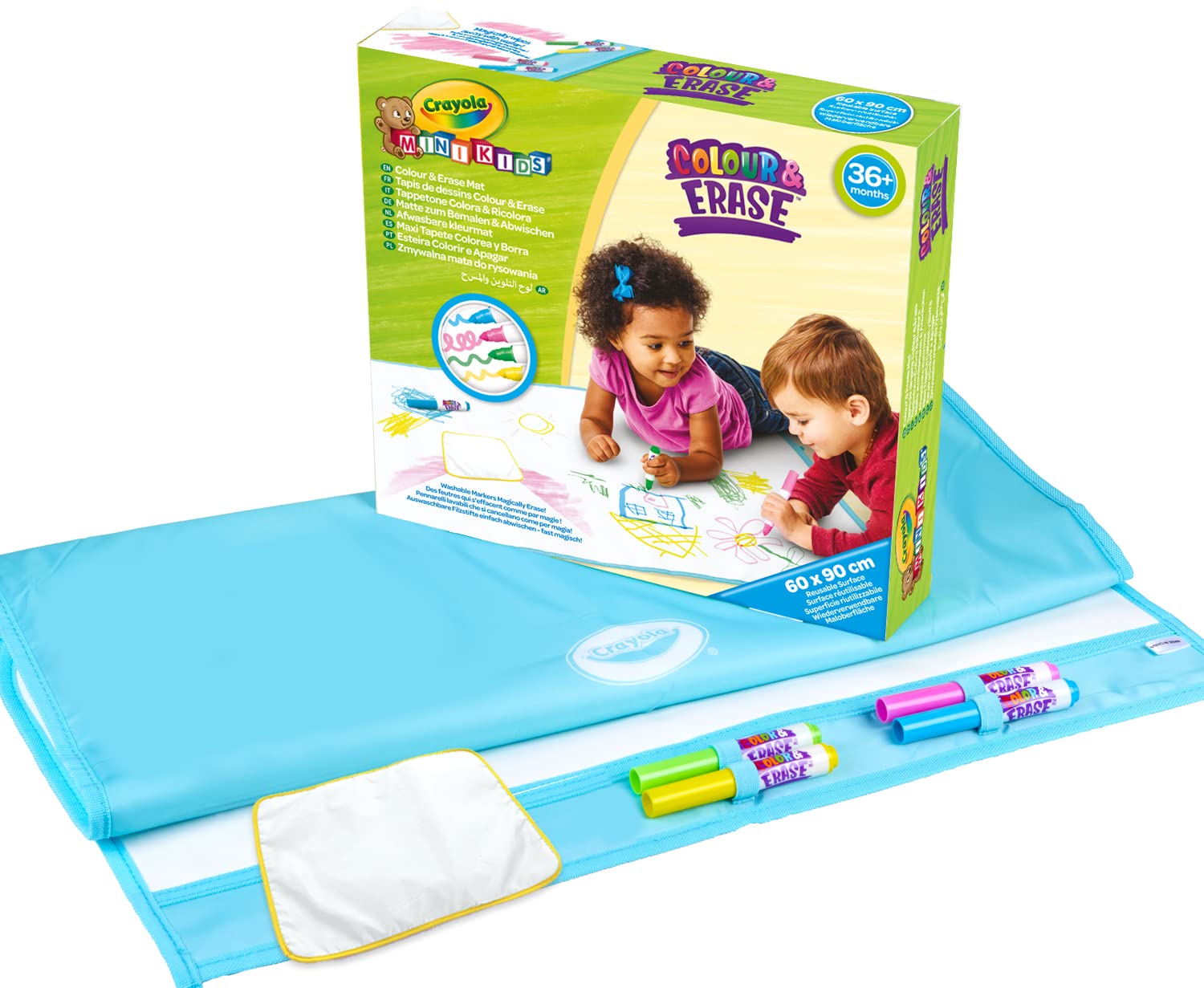 CRAYOLA Tappetone Colora e Ricolora, Maxi Superficie Riutilizzabile per Disegnare e Colorare, Per bambini a partire dai 36 mesi, 3 anni