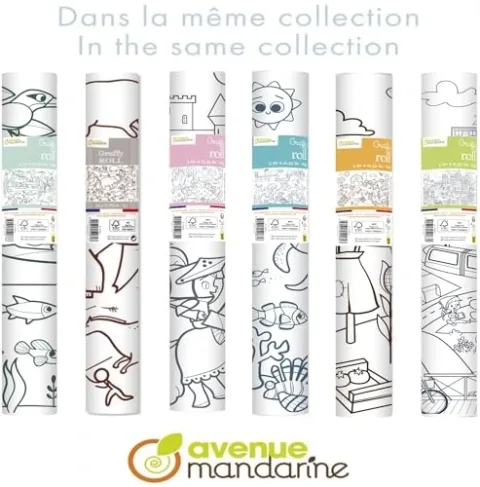 Avenue Mandarine Graffy Roll Avenue Mandarine - Rotolo da Colorare Riutilizzabile, immagine aggiuntiva prodotto