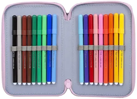 Contenuto e dettagli Clondo Astuccio Triplo Riempito Disney Principesse - 44 Accessori Scuola