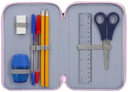 Dettaglio Clondo Astuccio Triplo Riempito Disney Principesse - 44 Accessori Scuola