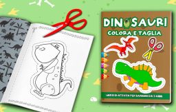 Dettaglio pagina interna - Colora e ritaglia T-Rex