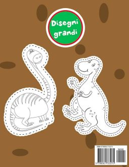 Retro copertina album dei dinosauri da colorare e ritagliare