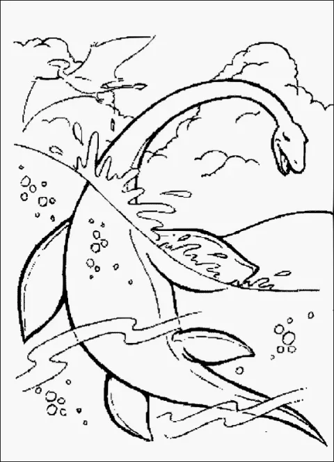Disegno Dinosauro marino