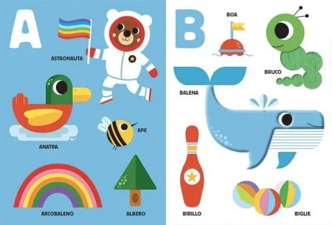 Particolare della confezione Edizioni del Borgo Il Mio Primo Alfabetiere Tattile - Toccalibri a Colori