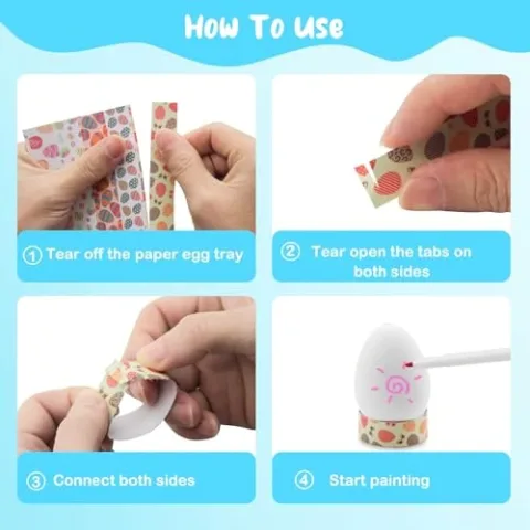 Contenuto e dettagli JadeLink Kit Decorazione Uova di Pasqua - 20 Pezzi da Dipingere