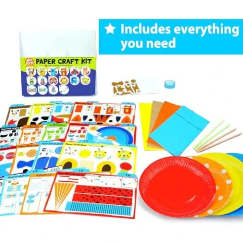 KRAFUN Kit Artigianato Safari - 16 Progetti Creativi con Carta e Animali, immagine aggiuntiva prodotto