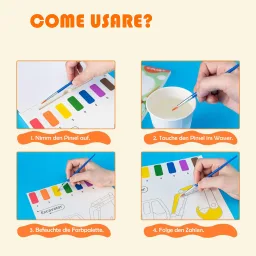 Come colorare e usare i pennelli