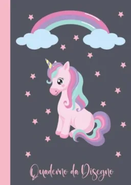 Majosta Quaderno da Disegno Unicorno - A4 con 109 Pagine Bianche — confezione prodotto
