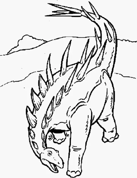 Disegno dinosauro con aculei