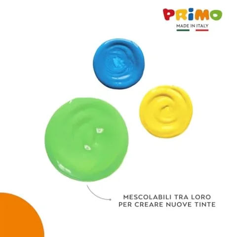 PRIMO Tempere Lavabili Primo - 6 Colori da 1L con Dosatore — vista 8 di 11