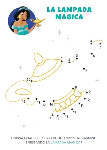 Particolare della confezione Principesse Disney - Unisco i Puntini e Colori Illustrato