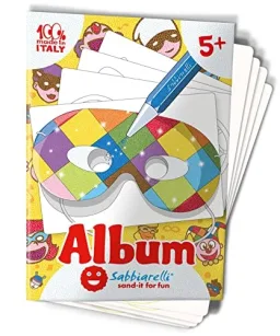 Sabbiarelli Sabbiarelli Sand-it For Fun - Album Maschere da Colorare con Sabbia — confezione prodotto