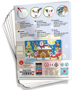 Particolare della confezione Sabbiarelli Sabbiarelli Sand-it For Fun - Album Villaggio di Natale
