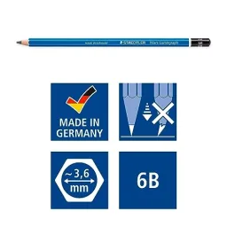 STAEDTLER Matite Staedtler Mars Lumograph - Set 24 Pezzi Grafite Assortite, immagine aggiuntiva prodotto