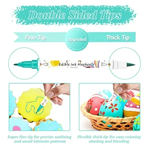 Particolare della confezione Treedoa Pennarelli Alimentari Commestibili Bifacciali