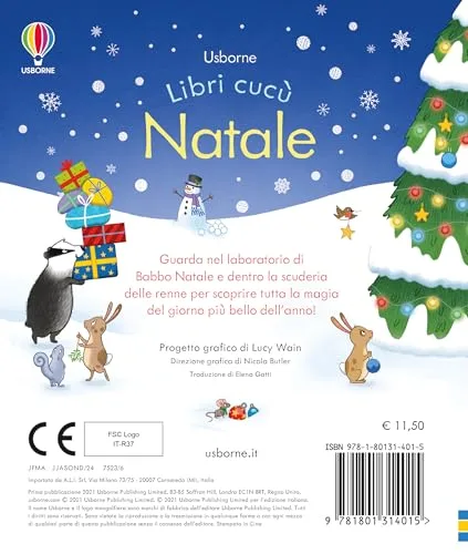 Particolare della confezione Usborne Libro Natale Cucù - Edizione a Colori Interattiva