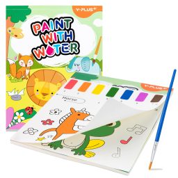 YPLUS Dipingi con Libri ad Acqua per Bambini Piccoli, Carta per Pittura ad Acquerello per Bambini 1-4 Anni, Regalo Artistico con Pennello Inclusi - Animale