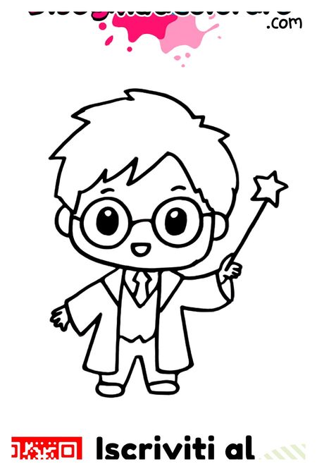 Anteprima pagina interna: Mago (pagina da colorare)