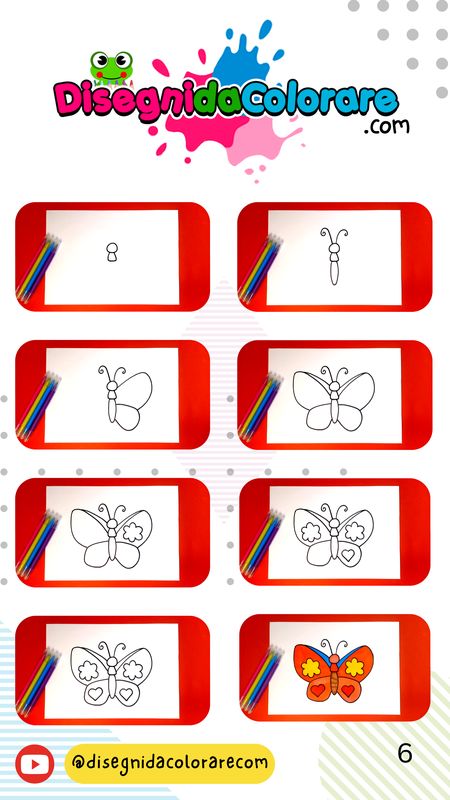 Anteprima pagina interna: Farfalla passo passo (procedimento di disegno)